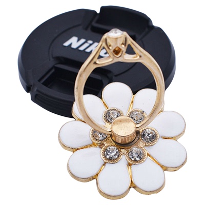 花朵手机支架金属创意360°手机背贴指环扣支架九叶花指环扣支架