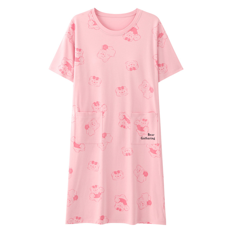 初子尼夏季100%棉甜美睡裙家居服