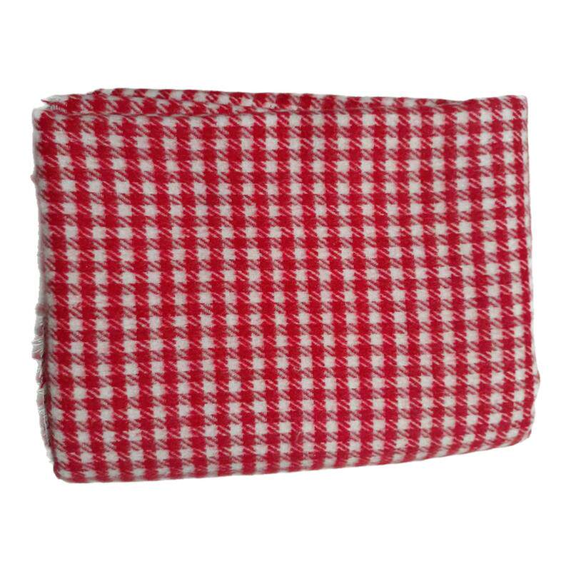 涤棉服装欧美diy磨毛千鸟格布料