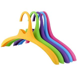 爱尚加长款彩虹轻便无痕衣架塑料防滑宽肩衬衫西服撑晾衣架不起包