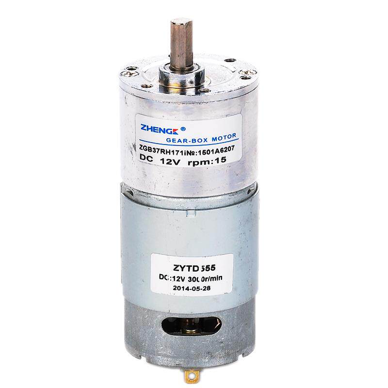 ZGB37RH 12V24V正科37mm直流齿轮减速电机马达正反转大扭矩可调速
