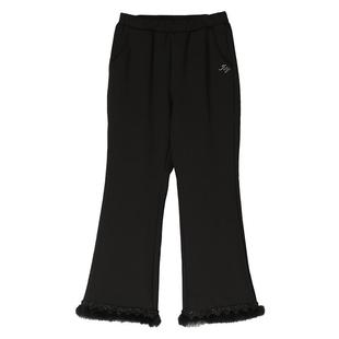 IVY HOUSE常春藤儿童装女童冬季款 修身加绒喇叭裤子毛绒脚口亲子