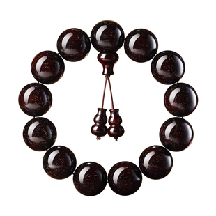 印度小叶紫檀手串高油高密度满金星佛珠文玩老料男士檀香木手链