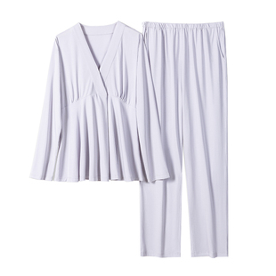 【月子服】歌美姿孕妇睡衣长袖家居服套装产前产后喂奶莫代尔秋冬