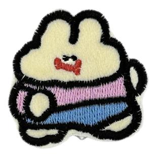 小白兔几 卡通可爱胸针挂件衣服点缀帆布包配饰别针刺绣diy装饰