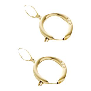 s925纯银镀金弹簧扣5mm手工diy连接口配件防过敏圆扣基础饰品材料