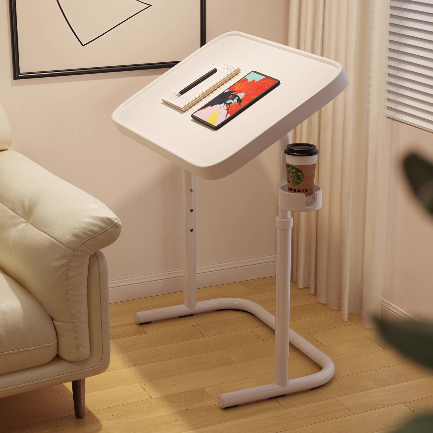 床边桌可移动升降电脑桌家用床头沙发边几小推车卧室可折叠书桌学