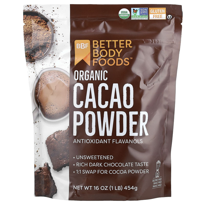 BetterBody Foods有机可可粉冲调烘焙蛋糕调味品膳食纤维粉粉食品
