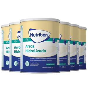 nutriben幼之本海外旗舰店幼之本大米适度水解蛋白奶粉婴幼儿无乳糖不耐受过敏非深度*6罐