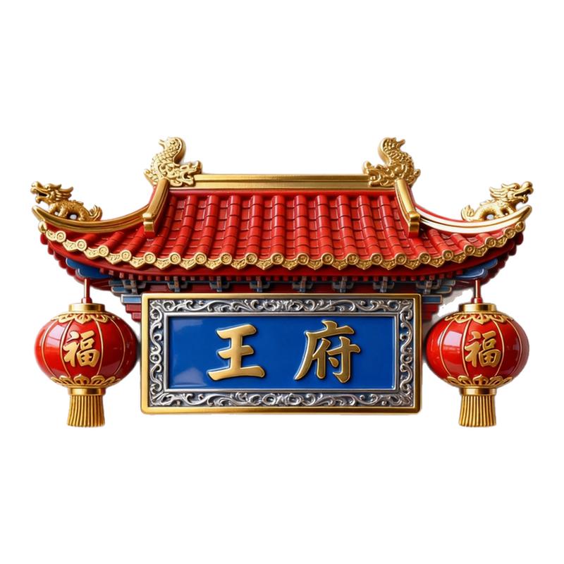 百家姓金属浮雕磁吸冰箱贴