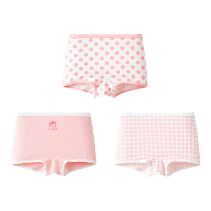 巴拉巴拉女童内裤棉a类儿童平角短裤小童宝宝抑菌裆中大童三条装