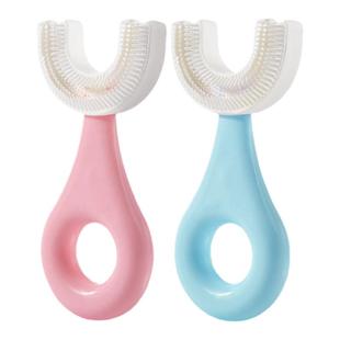 儿童牙刷u型宝宝2-3到6一12岁以上牙膏u形软毛婴幼儿小孩刷牙神器