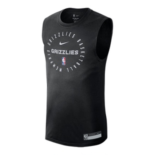 Nike/耐克正品NBA GRIZZLIES男士圆领套头背心T恤HF1875-010