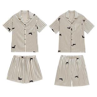 乐姿梦25年情侣睡衣春夏季冰丝薄款短袖套装夏天睡衣男女款家居服