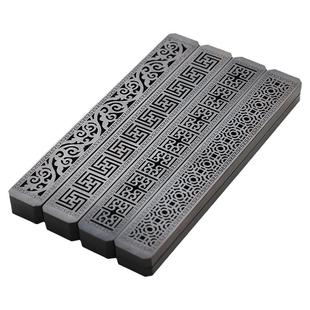 浣玺 复古黑檀镂雕线香盒木质线香香盒防火线香炉沉香檀香线香插