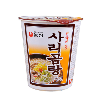 韩国农心牛骨汤小杯面61g碗面