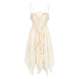 【孙珍妮同款】BB BLUE原创设计 法式玫瑰连衣裙仙女公主礼服裙子