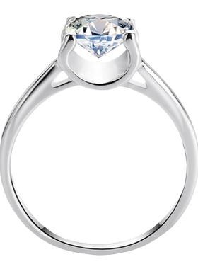 右手等待女S925银经典莫桑石戒指