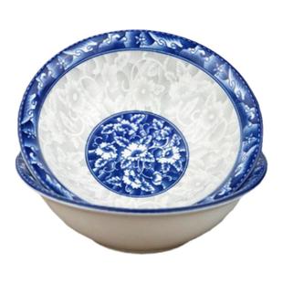 国潮风青花瓷餐具陶瓷碗商用饭店粉面碗家用饭碗复古风吃饭碗中式