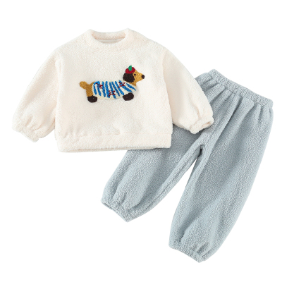 男童珊瑚绒睡衣冬款套装