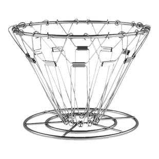 珈可咖啡定制v60滤杯支架户外便携折叠手冲咖啡滤架304不锈钢锥形