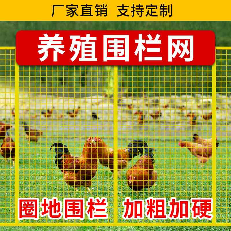 仓库车间隔离网铁丝围栏养防护栏栅栏鸡笼立柱网格户外网围墙安全