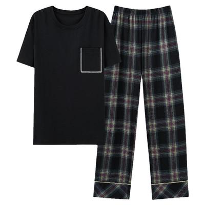 浪莎男士睡衣纯棉大码短袖长裤