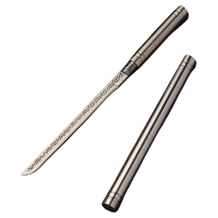 霸王棍水果刀家用全钢一体金箍棒小刀锋利便携随身茶刀工具锻造