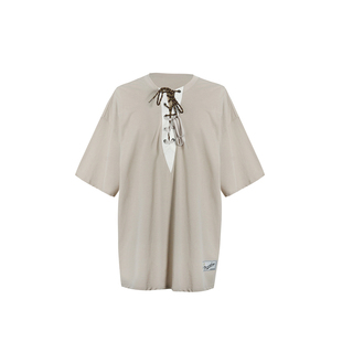 MOMENTPLAY 设计师 25秋冬新品 v领系带宽松T恤/系带花苞针织裙