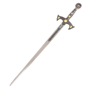 中世纪骑士剑十字军剑欧式长剑西洋剑金属装饰武器COS道具未开刃