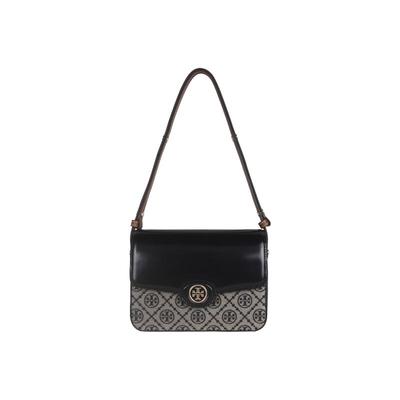 【自营】Tory Burch/汤丽柏琦织物配皮中号女士单肩斜挎包 152306