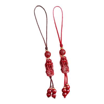 朱砂手机链招财进宝貔貅挂