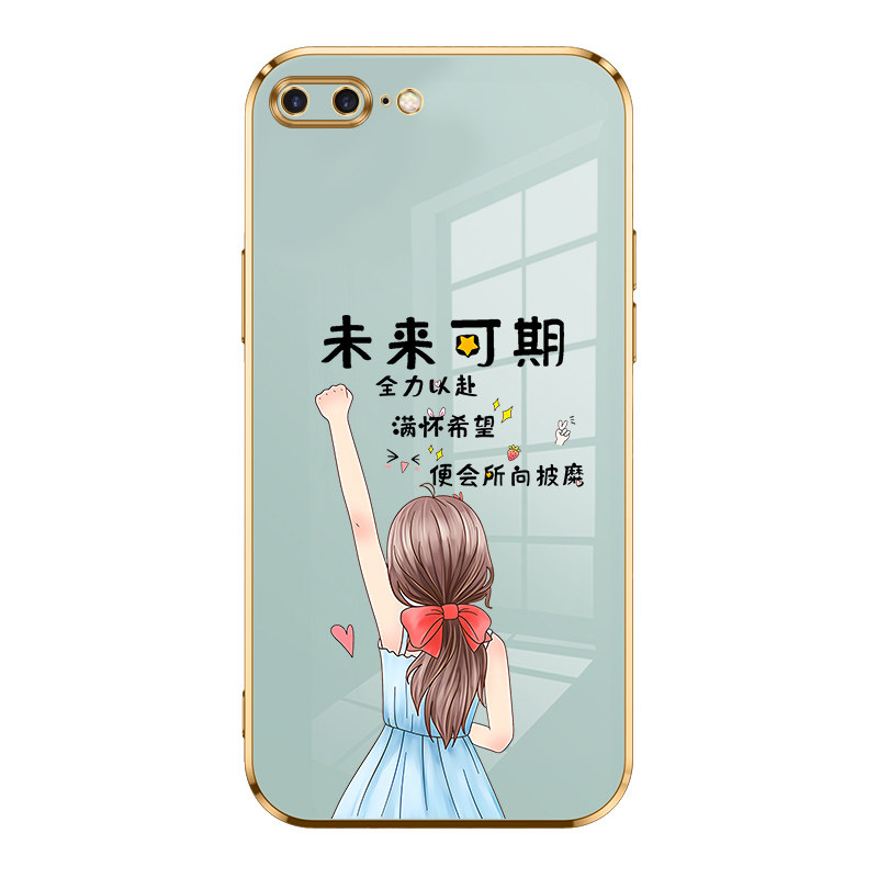 适用iPhone7手机壳苹果7保护8plus硅胶套6plus镜头全包6S防摔i8满怀希望七电镀puls软壳八男6sp女六S外壳i6潮