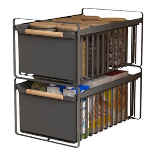 下水槽置物架抽拉式厨房橱柜调料收纳拉篮浴室洗手台盆柜下收纳盒