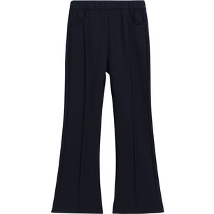 【加绒】英氏女童裤子2025冬季新款儿童微喇叭裤运动瑜伽加厚长裤