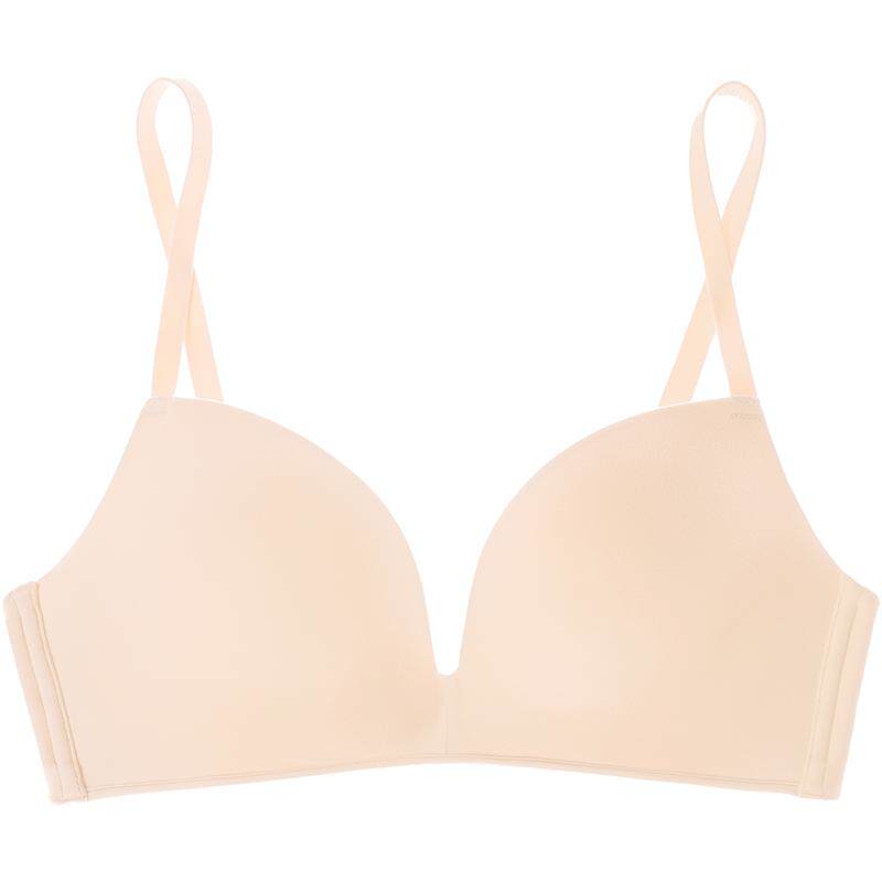 好奇蜜斯粉底液内衣女无痕小胸聚拢显大光面无钢圈文胸罩套装隐形