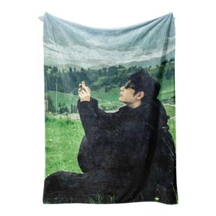 肖战定制夏季法兰绒毛毯学生宿舍加厚床垫铺床空调盖毯被两用毯子