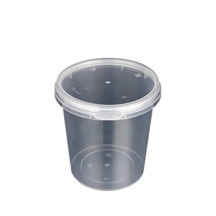 一次性粥碗带盖外卖汤杯打包盒锁扣防漏耐高温500ml糖水专用碗