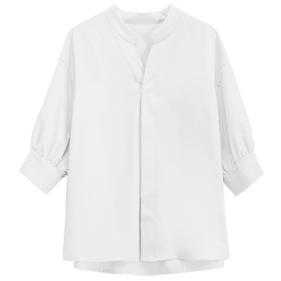 达佳诗直筒通勤中袖立领