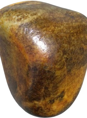 新疆和田玉黄沁独籽籽料原石摆件