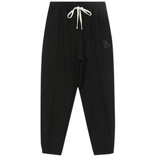 美特斯邦威休闲裤男士春秋款简约舒适百搭刺绣束脚针织男款裤子