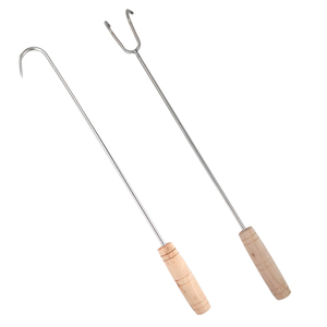 长柄捡垃圾钩子加粗不锈钢尖头单双钩环卫垃圾勾垃圾分类手抓钩