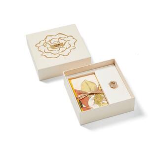 万事利实用丝巾扣礼盒真丝丝巾送妈妈女友桑蚕丝中方巾生日礼物
