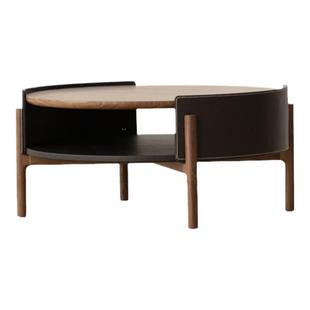 豆荚茶几 致家家居 |圆形实木茶几客厅家用轻奢现代小茶桌子坐地