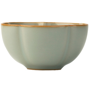 三勤堂主人杯景德镇陶瓷汝窑花口杯可开片可养功夫茶具个人品茗杯