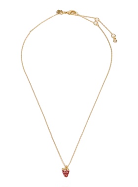 代购kate spade NEW YORK女士项链精致可爱简约优雅金色红色