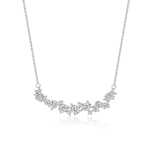 「紫藤花」纯银s999微笑项链女轻奢小众高级感锁骨链送礼生日礼物