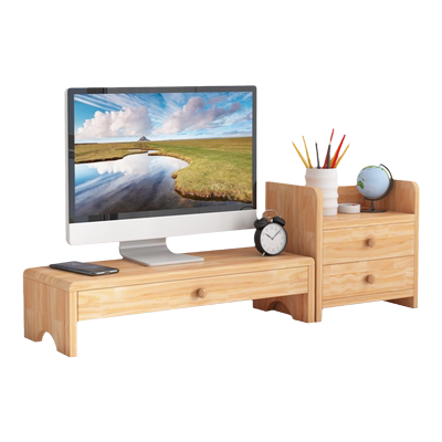 电脑显示器屏幕增高架好物盒