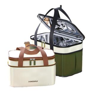 饭盒袋上班族铝箔保温防水便当包加厚装饭手提袋子户外野营收纳袋