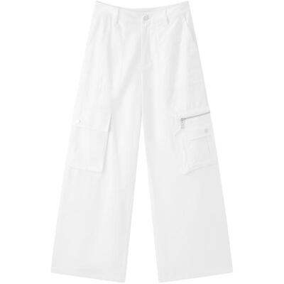 乐町2024夏季新款设计感工装阔腿休闲长裤C2GBE2306